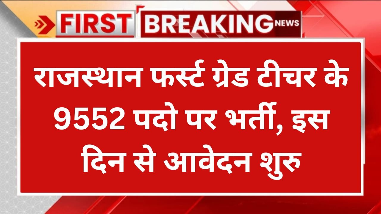 RPSC 1st Grade Teacher Bharti 2024: राजस्थान फर्स्ट ग्रेड टीचर के 9552 पदो पर भर्ती, इस दिन से आवेदन शुरु